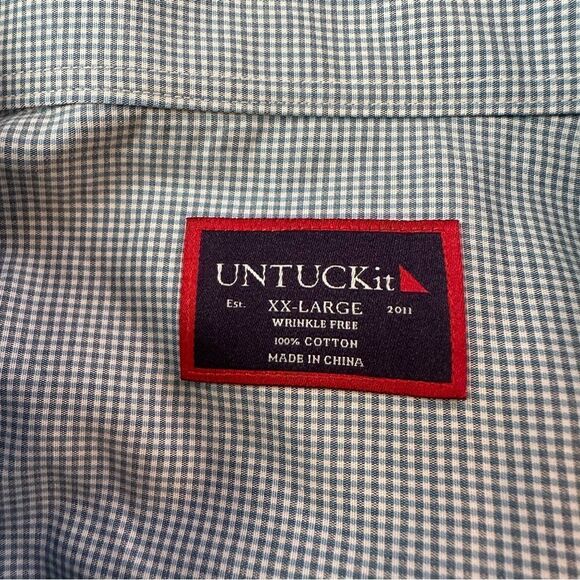 UNTUCKit XXL Blue-White Wrinkle Free Long Sleeve Shirt - Picture 2 of 7